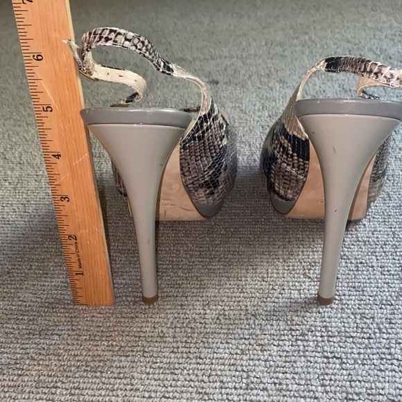 Giuseppe Zanotti Luxury Snakeskin Slingback Heels sz 38.5 - Picture 6 of 16